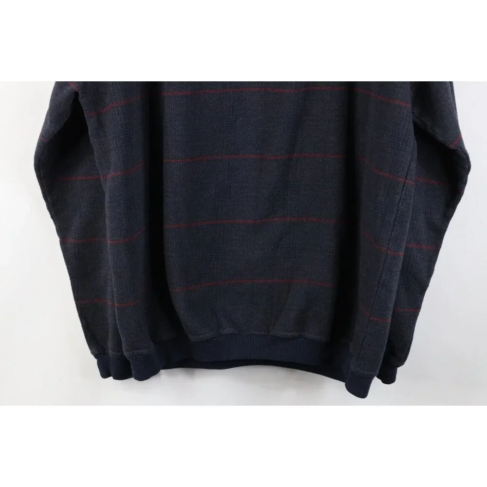 Vintage 90s Streetwear Mens Large Faded Layered Houndstooth Plaid Sweatshirt - Picture 10 of 10